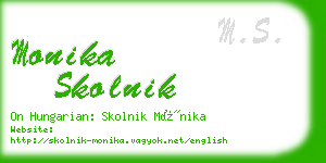 monika skolnik business card